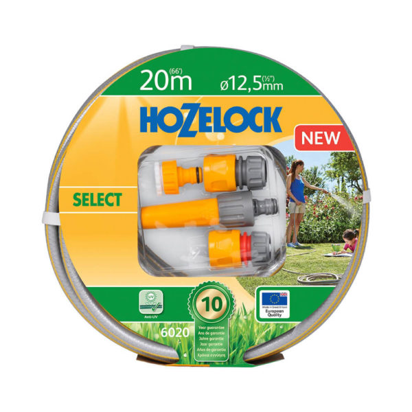 Λάστιχο 20m 1/2" & Εξαρτήματα Select Hozelock - Δόμηση Ρόδου