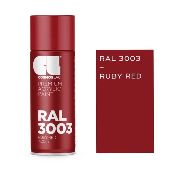 Cosmos Lac Ακρυλικό Σπρέι Ral 3003 Ruby Red 400ml - Δόμηση Ρόδου