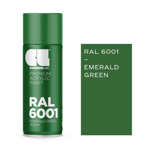 Cosmos Lac Ακρυλικό Σπρέι Ral 6001 Emerald Green 400ml • Δόμηση Ρόδου