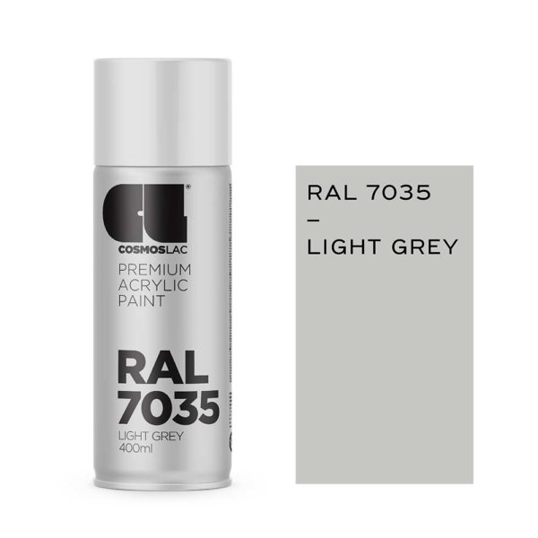 Cosmos Lac Ακρυλικό Σπρέι Ral 7035 Light Grey 400ml • Δόμηση Ρόδου