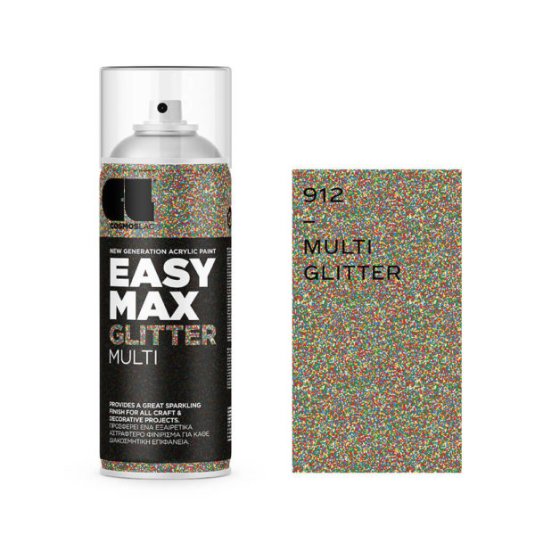 Easy Max Ακρυλικό Σπρέι Glitter Multy 400ml Cosmos Lac - Δόμηση Ρόδου