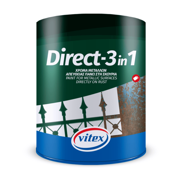 Vitex Direct-3 in 1 10 Λευκό 2.5lt - Δόμηση Ρόδου