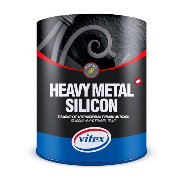 Vitex Heavy Metal Silicon Gloss 755 Μαύρο 750ml • Δόμηση Ρόδου