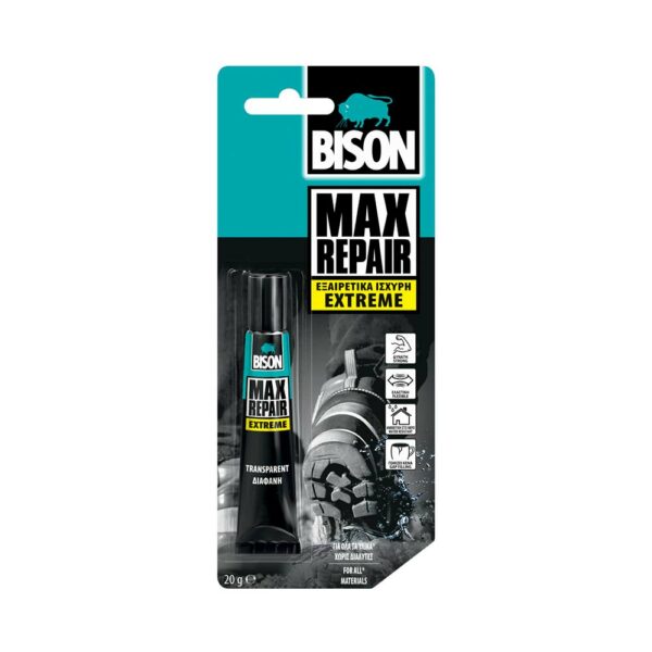 Max Repair Extreme Κόλλα 20gr Διάφανη Bison • Δόμηση Ρόδου