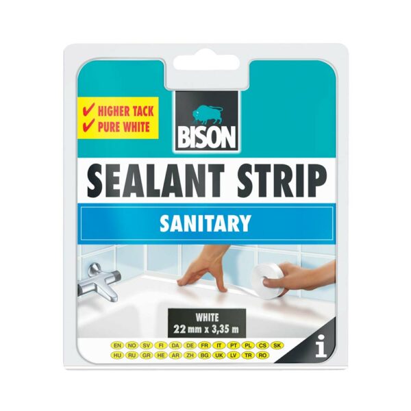 Sealant Strip Tαινία Αρμών 22mm x 3.35m Λευκή Bison • Δόμηση Ρόδου