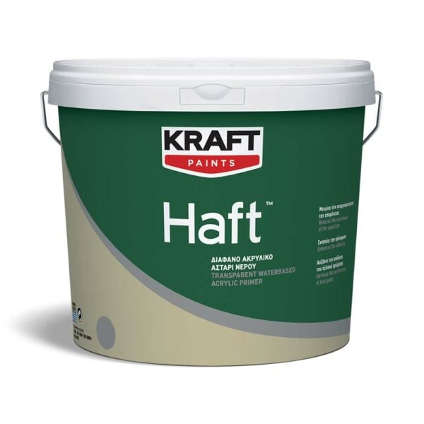 Haft Ακρυλικό Αστάρι Διάφανο 3lt Kraft • Δόμηση Ρόδου
