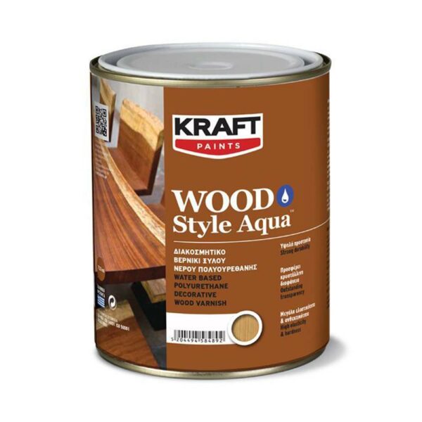 Wood Style Aqua Matt Λευκό 750ml Kraft • Δόμηση Ρόδου