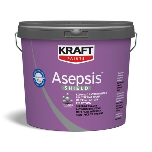 Asepsis Velvet Matt Λευκό 3lt Kraft • Δόμηση Ρόδου