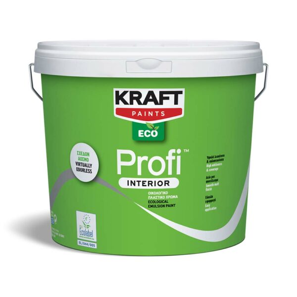 Profi Interior Πλαστικό Λευκό 9lt Kraft • Δόμηση Ρόδου