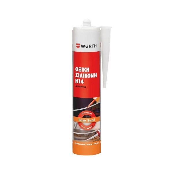 Οξική Σιλικόνη Στεγανοποίησης H14 EasySeal 280ml Λευκή Wurth • Δόμηση Ρόδου