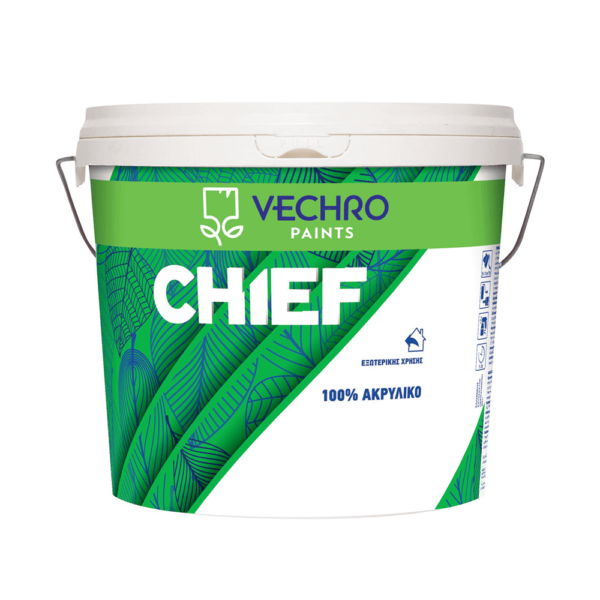 Vechro Chief Ακρυλικό Λευκό 9lt Ματ • Δόμηση Ρόδου