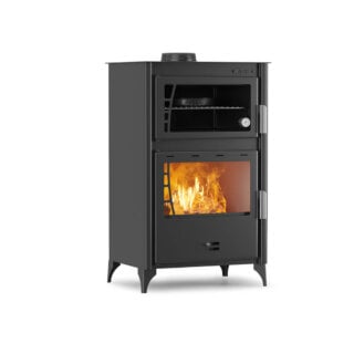 Thermogatz  GS 15 Oven Σόμπα Ξύλου με Φούρνο Μαύρη