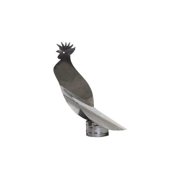 Inox Shell Καπέλο Καπνοδόχου Κοκοράκι Περιστρεφόμενο Inox Ø200